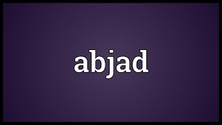 Abjad Meaning [upl. by Carri]