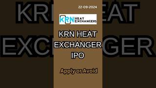 KRN Heat Exchangers IPO Review shorts ipo [upl. by Routh]