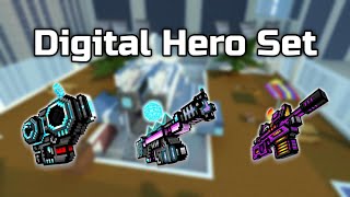 DIGITAL HERO SET WAVE PULSER  DIGITAL SUNRISE  LASER CYCLER REVIEW  PIXEL GUN 3D [upl. by Nagol]