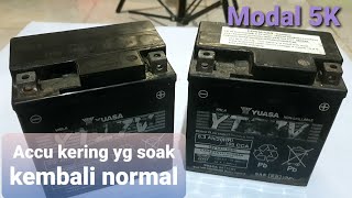 Cara Memperbaiki AkiAccu Kering Motor Yang Soak Dengan Mudah amp Murah [upl. by Leontyne]