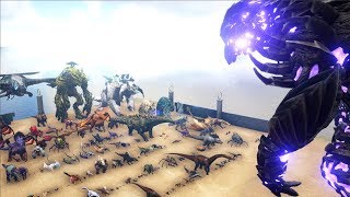 EVERY ARK Creature VS ALPHA KING TITAN  Cantex [upl. by Ainotal]