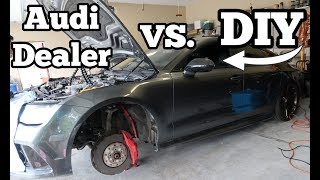 Salvage Audi RS7 Rebuild Interior Disassembly and Seat Belt Repair On the CHEAP [upl. by Boyden233]