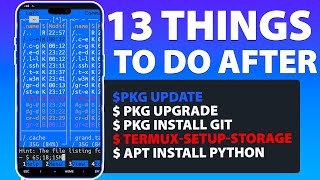 13 Things to Do After Installing Termux 🔥 [upl. by Yasmeen344]