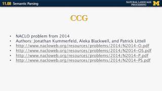 Lecture 73 — Semantic Parsing  NLP  University of Michigan [upl. by Siocnarf938]