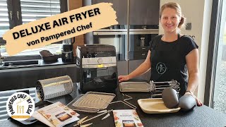 Produktvorstellung Deluxe Air Fryer Heißluftfritteuse von Pampered Chef 2022 pamperedchef cooking [upl. by Idihsar248]