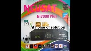 NEUSAT Ni 7000 Plus Receiver Latest Software 2018 new 1506 [upl. by Aihtekal]