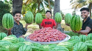 WATERMELON CHICKEN BIRYANI  Yummy Watermelon Dum Biryani Recipe  Village food [upl. by Opiak]