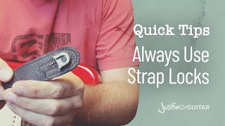 Guitar Quick Tip 3 ALWAYS Use Strap Locks Guitar Lesson QT003 [upl. by Rosanna]