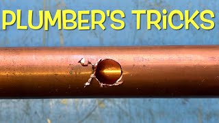 How to solder a hole in a copper pipe Plumbers Tricks DIY [upl. by Anilem]