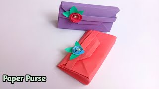 How to make paper purse  Origami Paper bag  DIY paper bag  School project  project idea [upl. by Ardnoid]