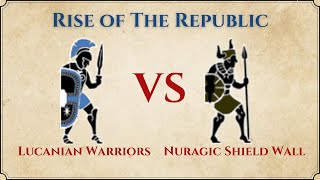 ROME II Total War Rise of The Republic  Lucanian Warriors VS Nuragic Shield Wall [upl. by Ened]