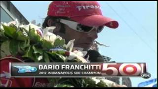 2012 Indianapolis 500 Finish  Dario Franchitti Wins Interviews Included [upl. by Natsirc]