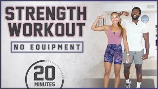 20 Minute Bodyweight Strength Workout FULL BODY  No Equipment [upl. by Daitzman43]