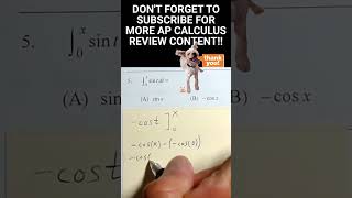 Fundamental Theorem of Calculus Part 1  AP Calculus AB Review 1998 MCQ 5 shorts calculus [upl. by Thanh]