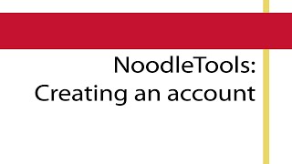 NoodleTools  Create an Account [upl. by Bria857]