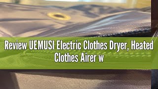 Review UEMUSI Electric Clothes Dryer Heated Clothes Airer with Cover for Clothes Drying 2Tier 100 [upl. by Inanak611]