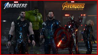 Infinity War Avengers Fights MODOK  Marvels Avengers 4K 60fps [upl. by Ronnica493]