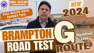 Brampton G Road Test Route  2024  New Modified G Route [upl. by Silber35]