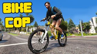 Bicycle Cop Gets Bullied In GTA 5 RP [upl. by Adnalra]