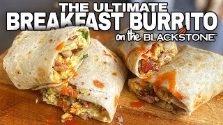 Ultimate Breakfast Burrito on a Griddle  Blackstone Griddle [upl. by Nythsa430]