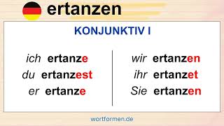 Konjugation des Verbs „ertanzen“ in allen Zeitformen und allen Modi [upl. by Oneil]