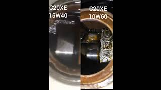 Oleo 15w40 vs 10w60 motor C20XE [upl. by Gayler473]