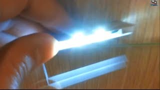 LED Lights Edge Lit Glass cabinet shelf Backlighting  How to Install  Blau Schrank  Regal [upl. by Alegre]