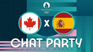 Canada v Spain  Mens Olympic Basketball Tournament Paris 2024  Chat Party ⚡🏀 [upl. by Akimot]