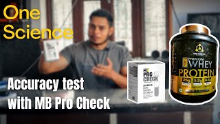 One Science Premium Whey Protein Review  Accuracy Test with MB Pro Check [upl. by Burrell]