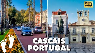 CASCAIS Portugal 🇵🇹  Beautiful Town near Lisbon Walking Tour 🏖️🚶 4K UHD [upl. by Acissj]