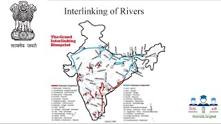 Geography of India  Interlinking of Rivers in Hindi [upl. by Kedezihclem]