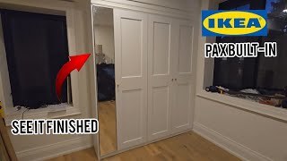 part 33 Finishing the IKEA PAX Builtin wardrobe  closet project Hiltz [upl. by Anuat]