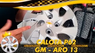 Calota GM Prisma Prata  Aro 13 P62  Instalação [upl. by Diva]