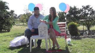 Liana and Terrys Build A Bear gender reveal [upl. by Alracal837]