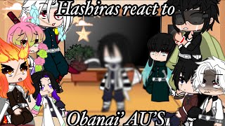 Hashiras react to Obanai AU’S [upl. by Annairdua]