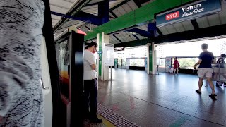 Singapore MRT ride from Yishun to Woodleigh train station 1 of 2 [upl. by Ridan414]