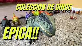 TODA LA COLECCION DE DINOSAURIOS Y UNA DINOBATALLA ENTRE CHUCHO Y UN NUEVO DINOSAURIO GIGANTE [upl. by Ahsenid]