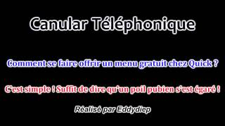 Canular Téléphonique 74  Comment se faire offrir un menu gratuit chez Quick  Cest simple [upl. by Ytinav]