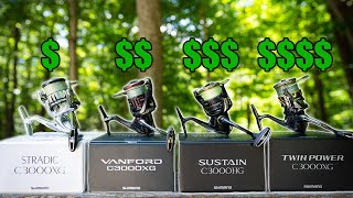 Shimano Reel Comparison Which Reel Should You Buy Stradic FL Vanford Sustain FJ Twin Power FD [upl. by Noiwtna543]