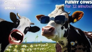 Funny 😂 COW DANCE FOR 10 MINUTES STRAIGHT  Cow Song amp Cow Videos 2024  Cow dance mix  Dancing 🐮 [upl. by Sirk705]