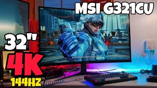 MSI G321CU  32quot 4K 144Hz Gaming Monitor  2 Weeks Later Review [upl. by Ataynek]