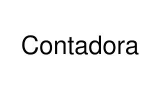 How to Pronounce Contadora Panama [upl. by Elodie]