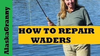 How To Repair Leaky Waders Fishing Tips Tricks Hacks [upl. by Bulley]