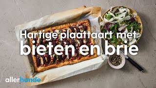 Plaattaart met rode biet druiven brie en pastinaaksalade Recept  Allerhande [upl. by Orling]