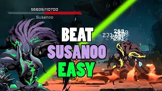 BlazBlue Entropy Effect how to defeat Susanoo the final boss easy [upl. by Gabby22]