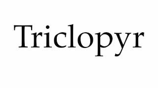 How to Pronounce Triclopyr [upl. by Portingale]