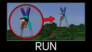 Minecraft wait what meme part 458 Scary Mutant Steve [upl. by Ateuqirne884]