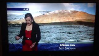 RTE Weather Girl Siobhan Ryan  quotHere we goquot [upl. by Asecnarf499]