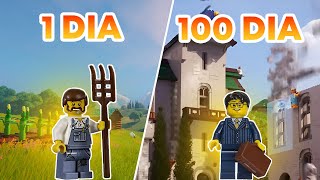 Sobreviví 100 Días en LEGO FORTINE en un Mundo Solo legofornite [upl. by Refinaj169]