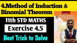 11th MATHS 2Chapter 4 Method of Induction and Binomial TheoremExercise 45PRADEEP GIRI SIR [upl. by Vashti]